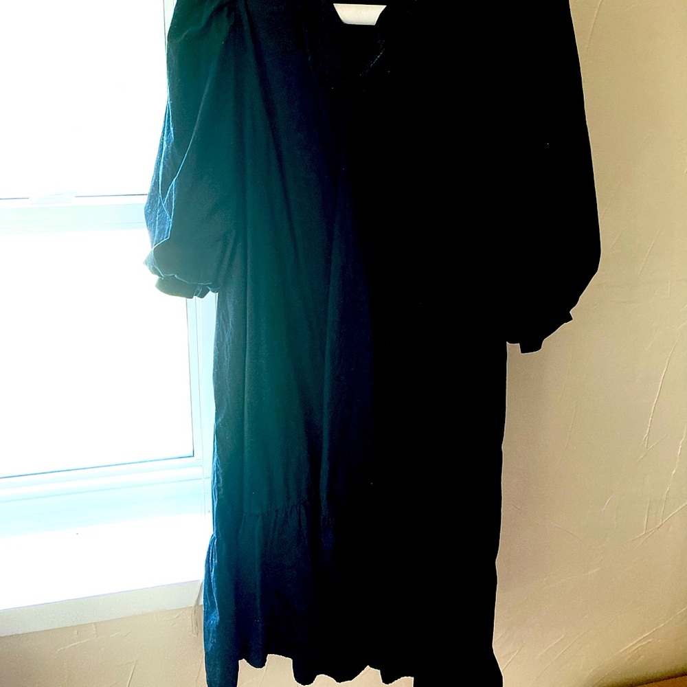 Black lightweight summer cotton dress
